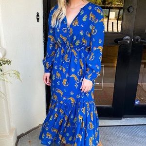 Olivia James Lydia Leopard Midi Dress